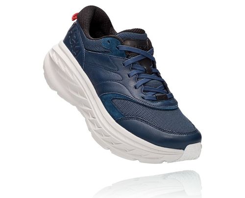 Hoka One One Dame/Herre Nøytrale Bondi Lær Road Løpesko Moonlit Ocean/Nimbus Cloud Norge-32XQY